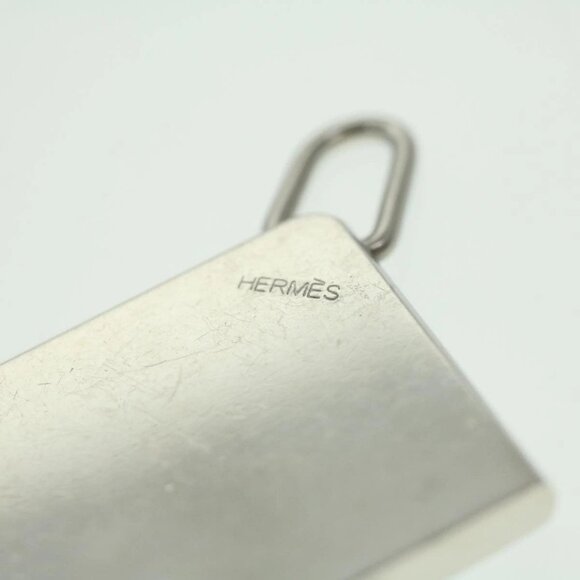 HERMES Necklace Charm Metal 2Set Silver Auth - Picture 5 of 11